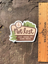 "Not Lost, Just Taking The Scenic Route" Sticker