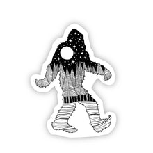 Bigfoot Nature Sticker Black & White